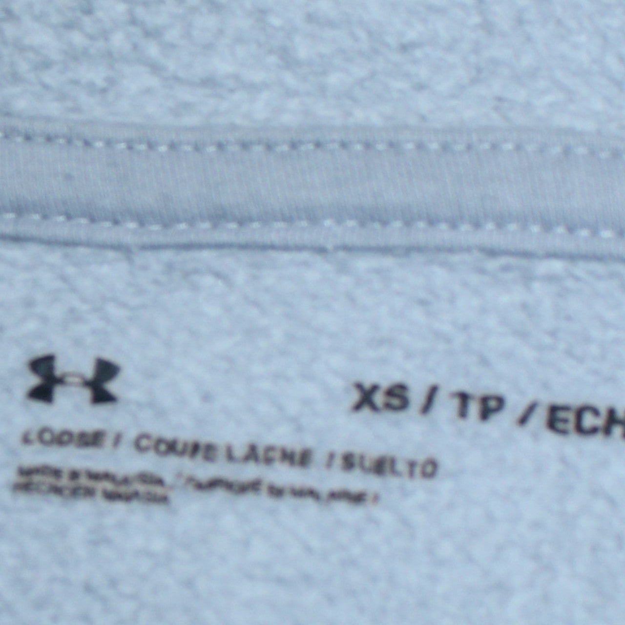 Under Armour Boys Grey XS Pullover Hoodie with Logo Detail