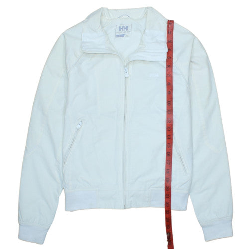 Helly Hansen Women's White Bomber Jacket Size M Zip Pocket Lightweight