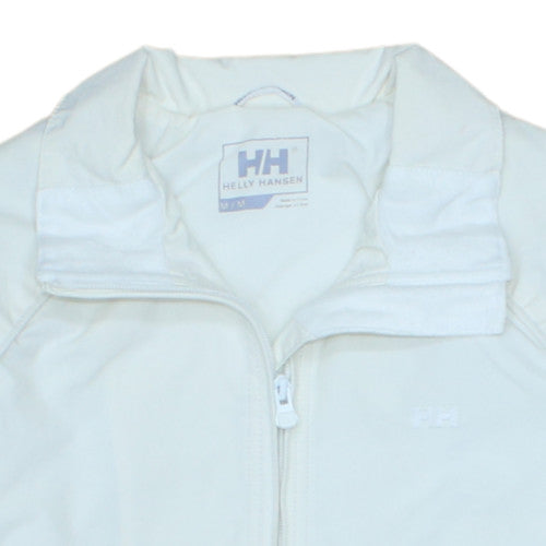 Helly Hansen Women's White Bomber Jacket Size M Zip Pocket Lightweight