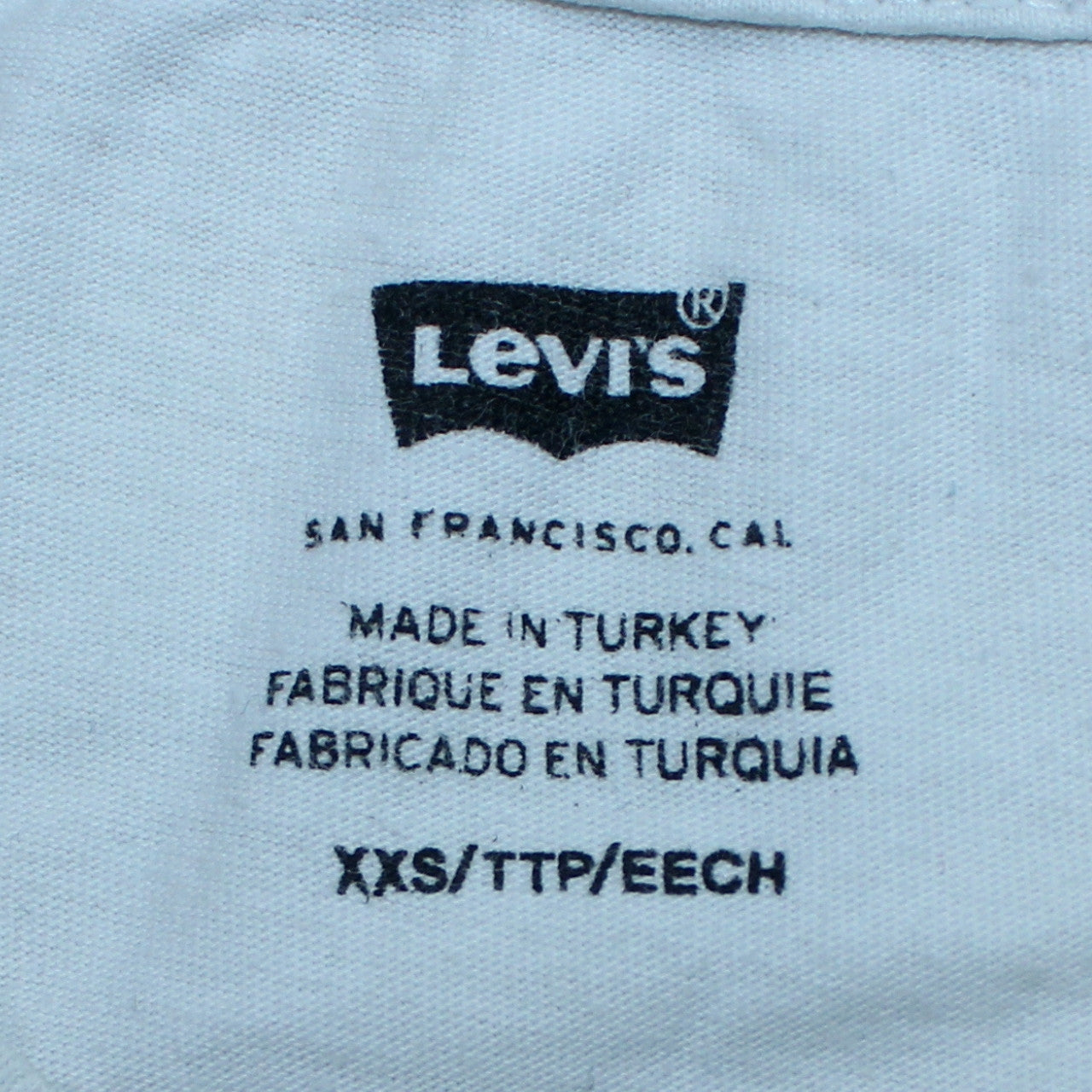 Levi's Men's White Graphic Logo T-Shirt XXS Cotton