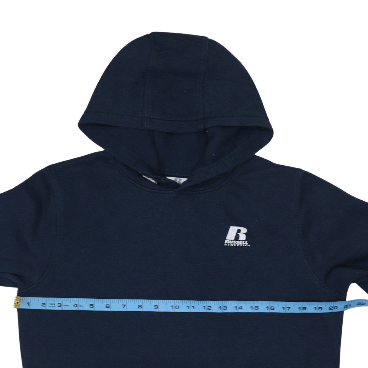 Russell Athletic Teens Blue Pullover Hoodie 14 Plus Fleece Logo