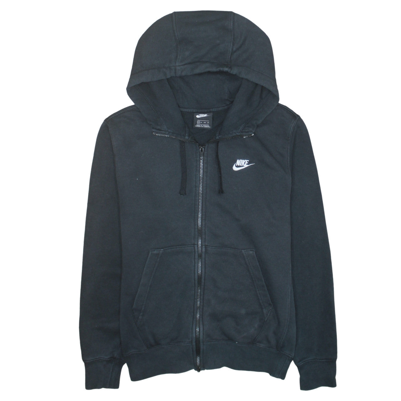 Nike Men's Black XS Full Zip Hoodie Cotton Blend Fleece