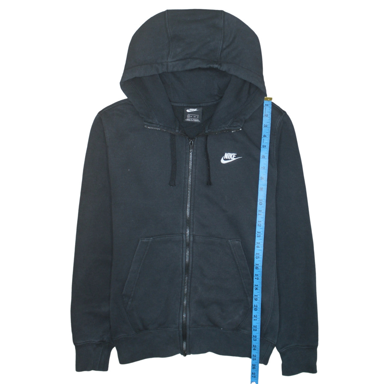 Nike Men's Black XS Full Zip Hoodie Cotton Blend Fleece