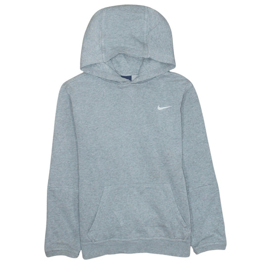 Nike Boys Grey Pullover Hoodie XL 13-15 Years Fleece Logo Sweatshirt
