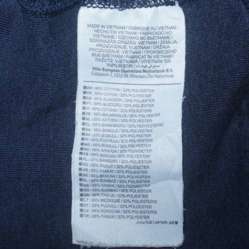 Nike Men's Blue Pullover Fleece Sweatshirt L Regular Fit Crew Neck