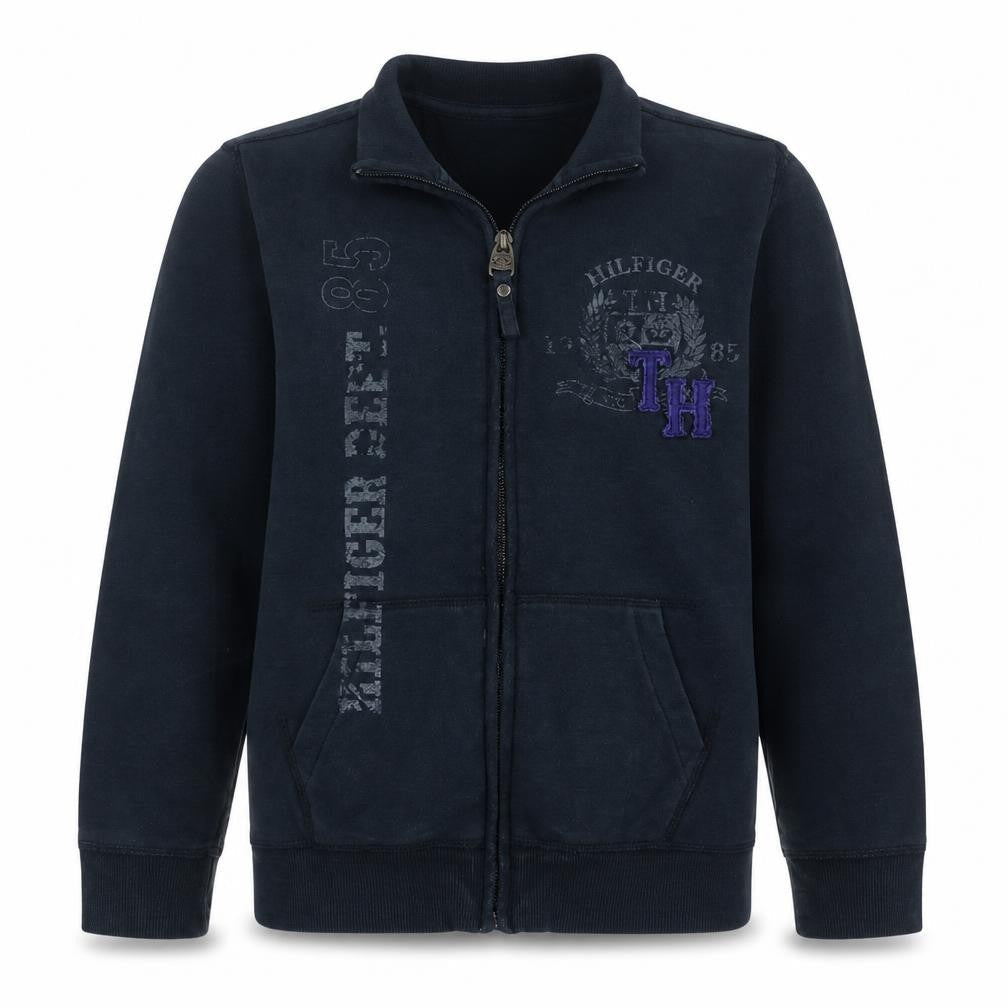 Tommy Hilfiger Boys Black Full Zip Track Jacket Size 12 Years