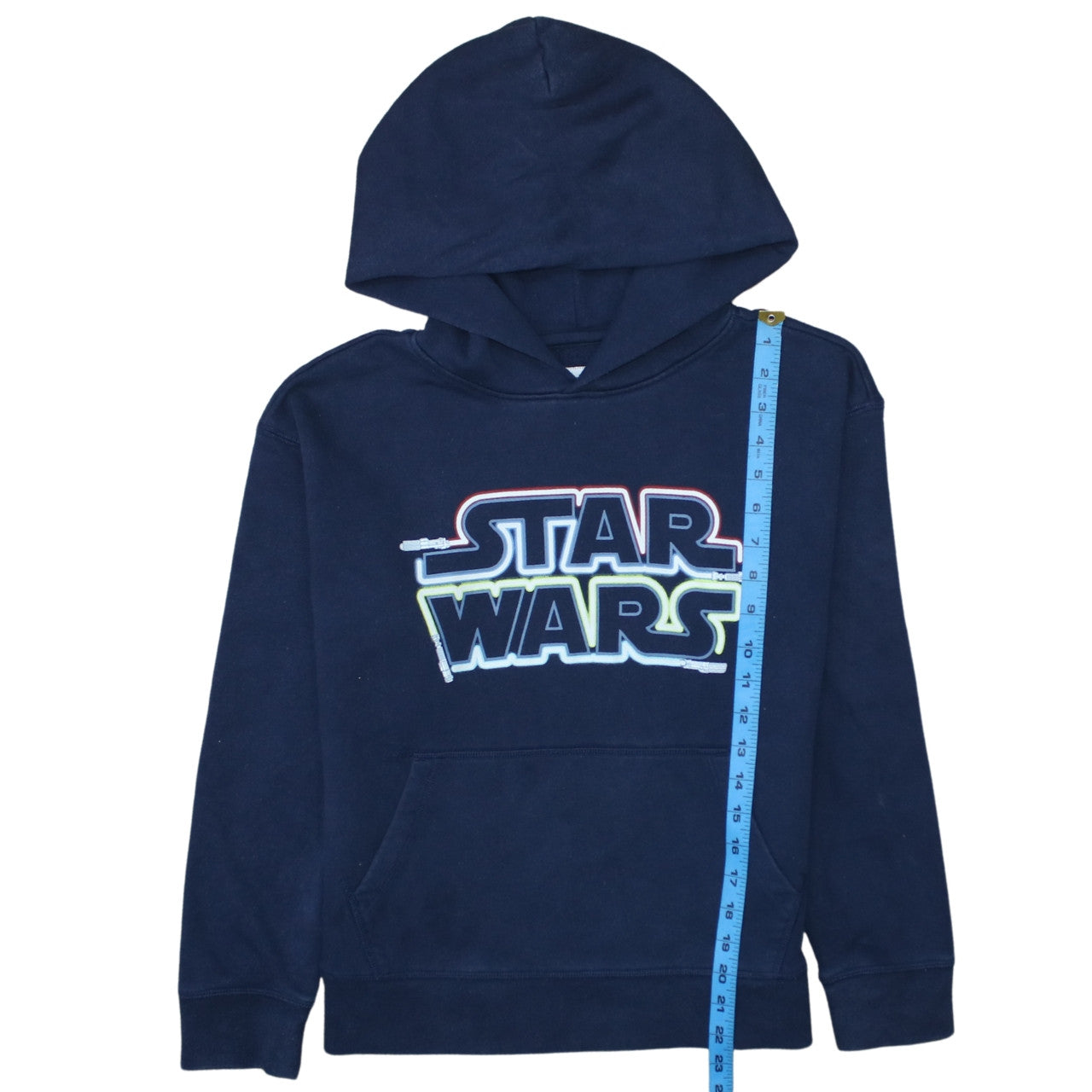 GAP Boys Blue Star Wars Pullover Hoodie 12-13 Years Fleece Cotton Blend