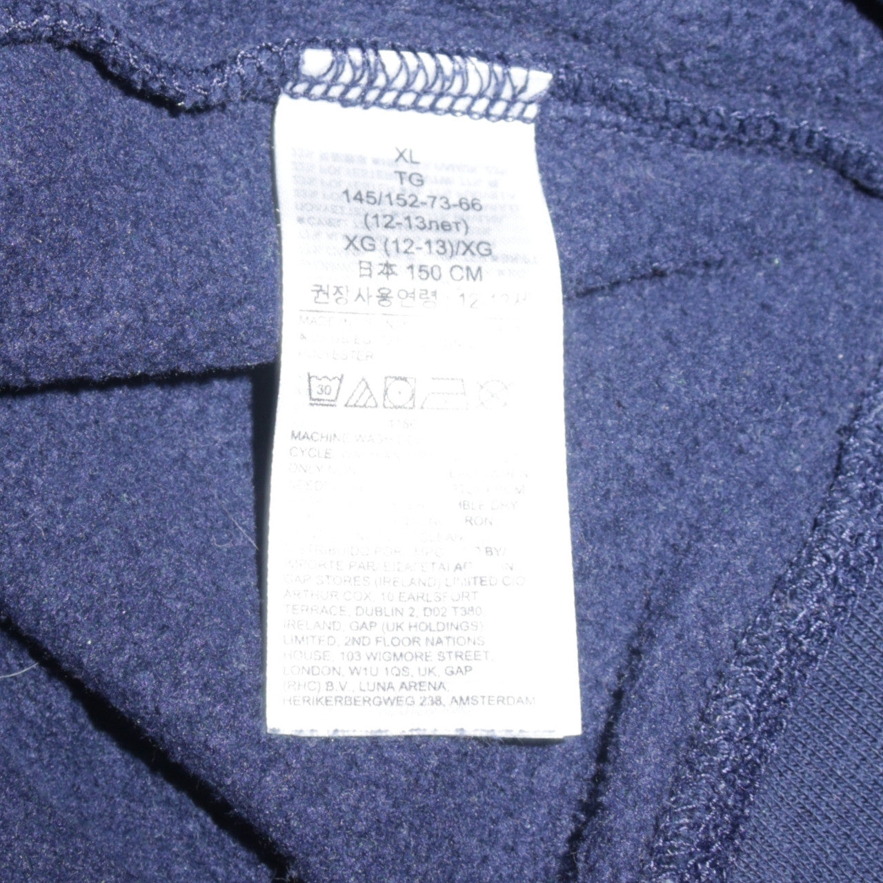 GAP Boys Blue Star Wars Pullover Hoodie 12-13 Years Fleece Cotton Blend