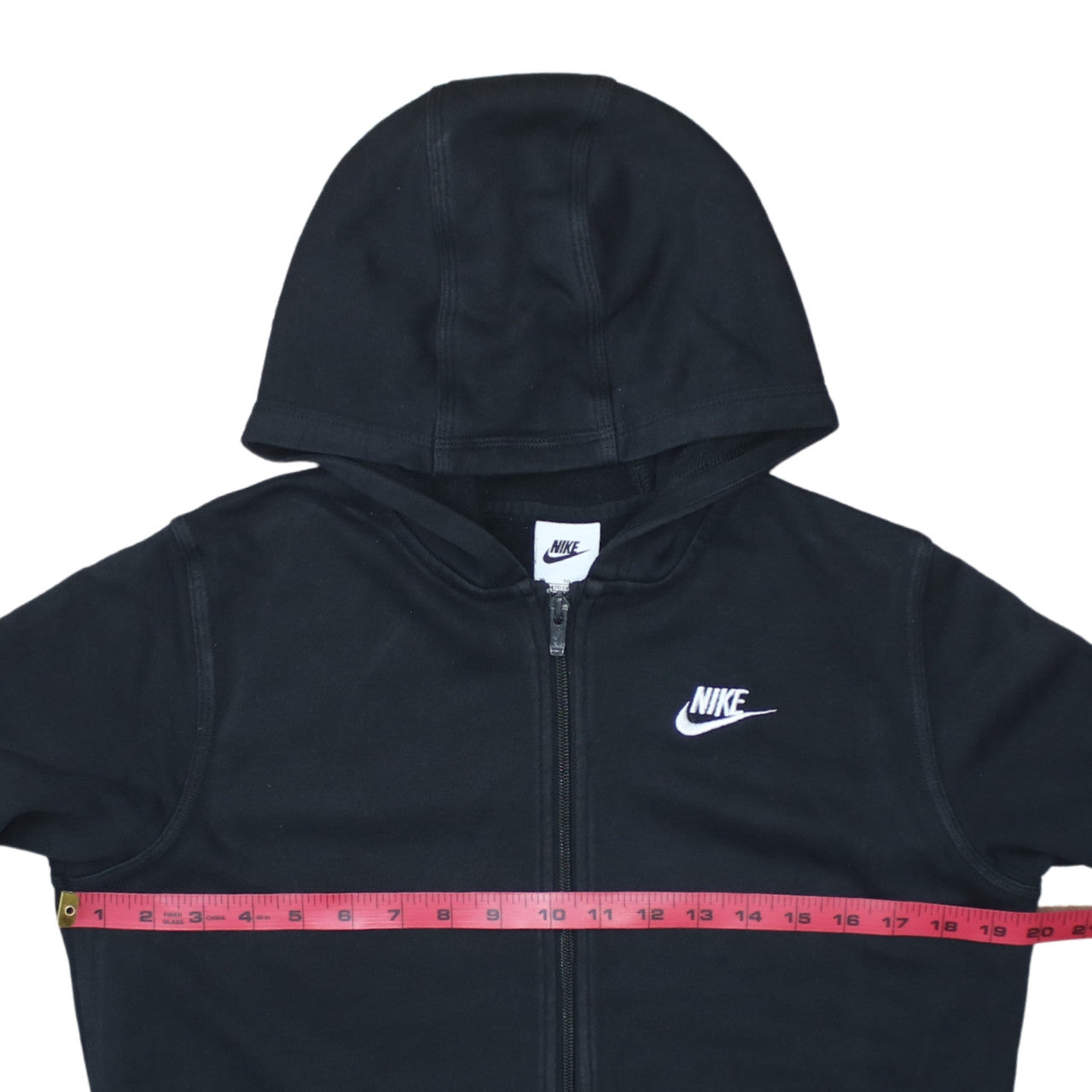 Nike Boys Black Full Zip Hoodie XL Fleece Hooded Sweatshirt