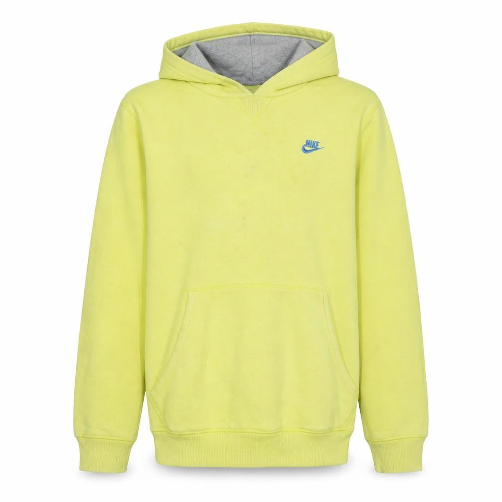 Nike Boys Yellow Pullover Hoodie Sweatshirt 12-13 Years Fleece Logo