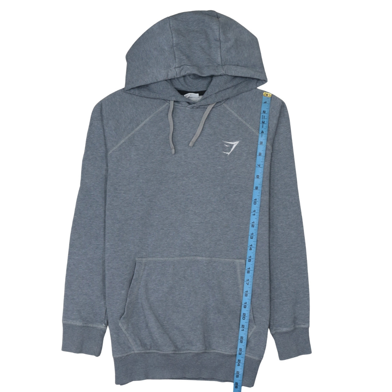 Gymshark Mens Grey XS Pullover Hoodie Slim Fit Fleece Sportswear