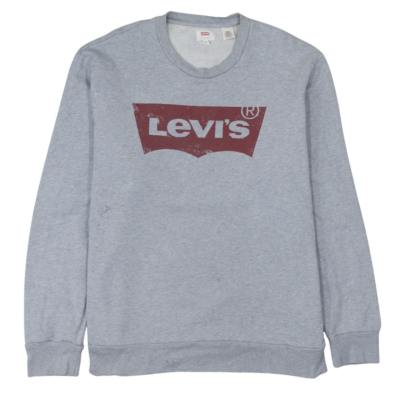 Levi's Men's Grey 2XL Pullover Logo Sweatshirt