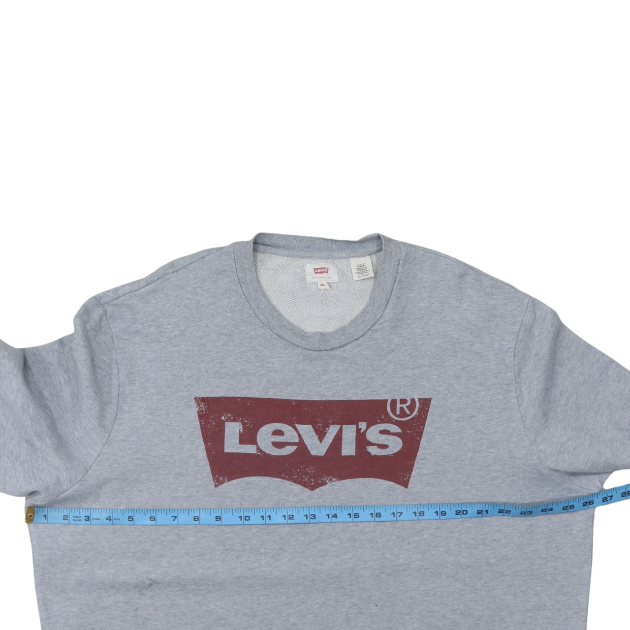 Levi's Men's Grey 2XL Pullover Logo Sweatshirt