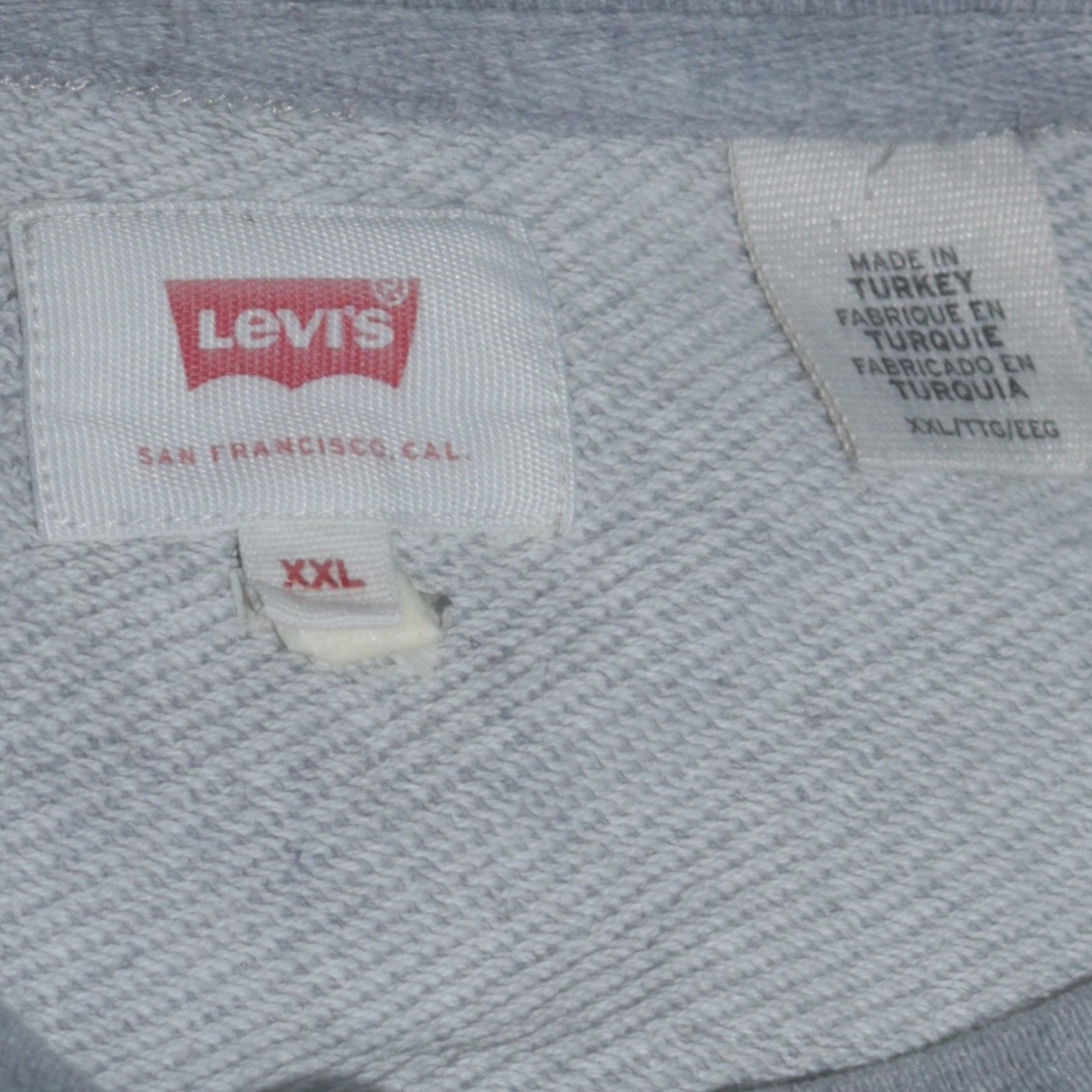 Levi's Men's Grey 2XL Pullover Logo Sweatshirt
