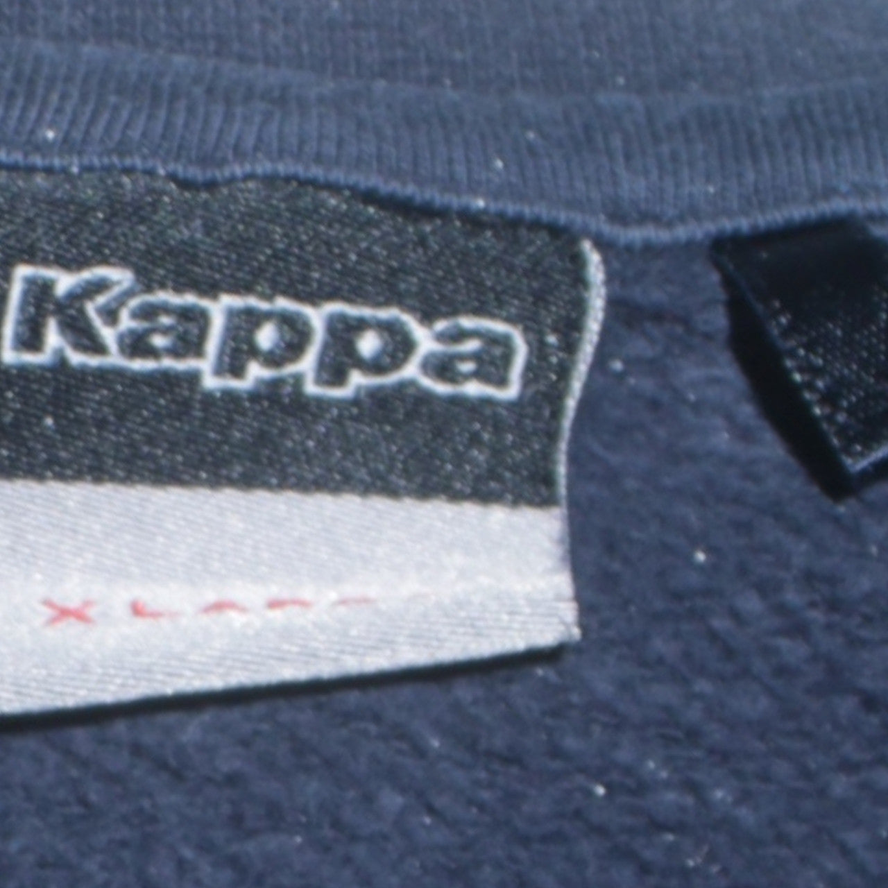 Kappa Men Blue XL Crew Neck Pullover Sweatshirt with Logo Trim