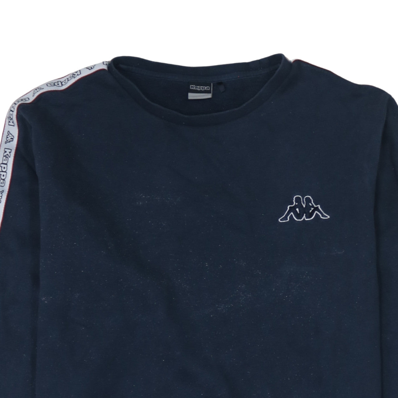 Kappa Men Blue XL Crew Neck Pullover Sweatshirt with Logo Trim
