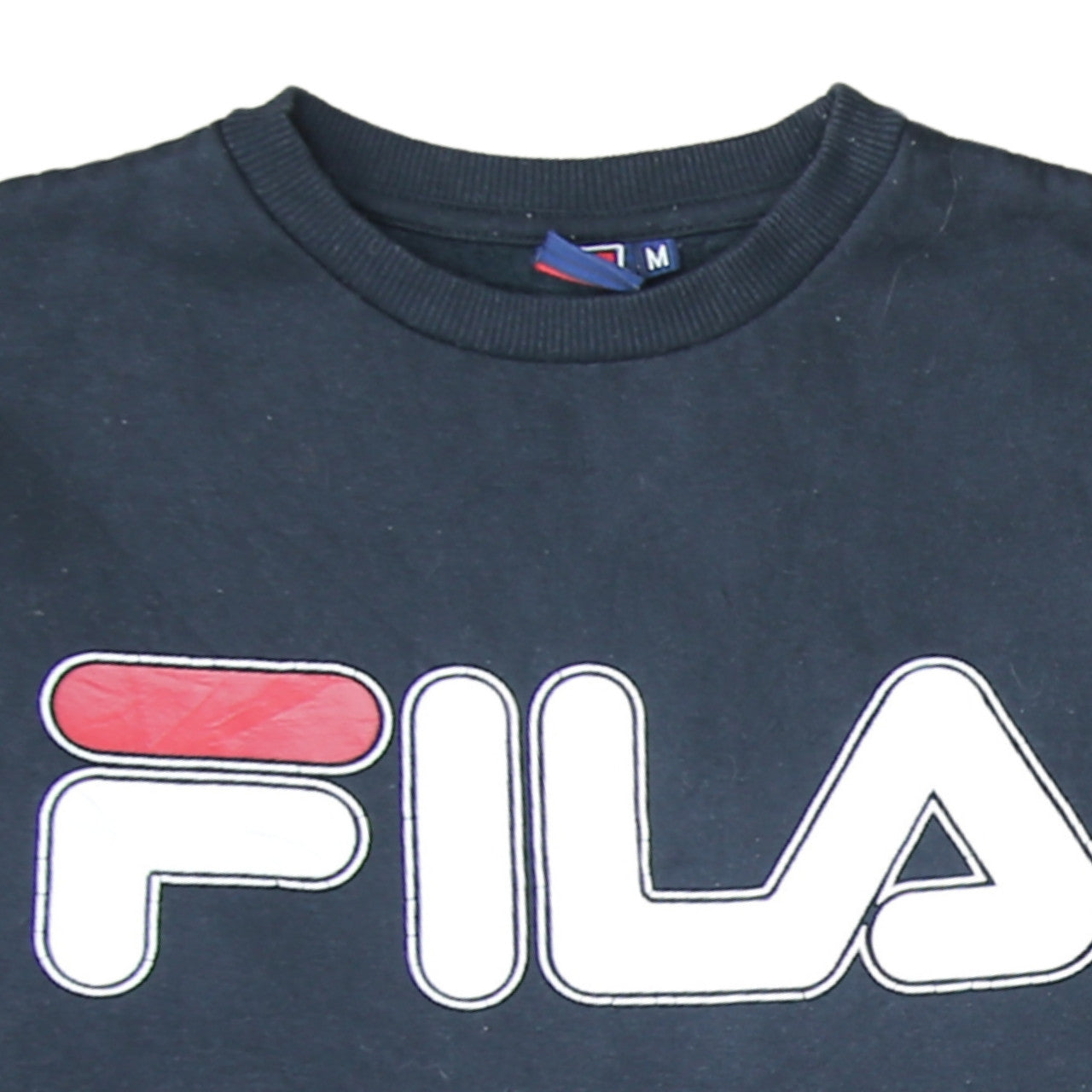 Fila Mens Black Medium Crew Neck Pullover Sweatshirt