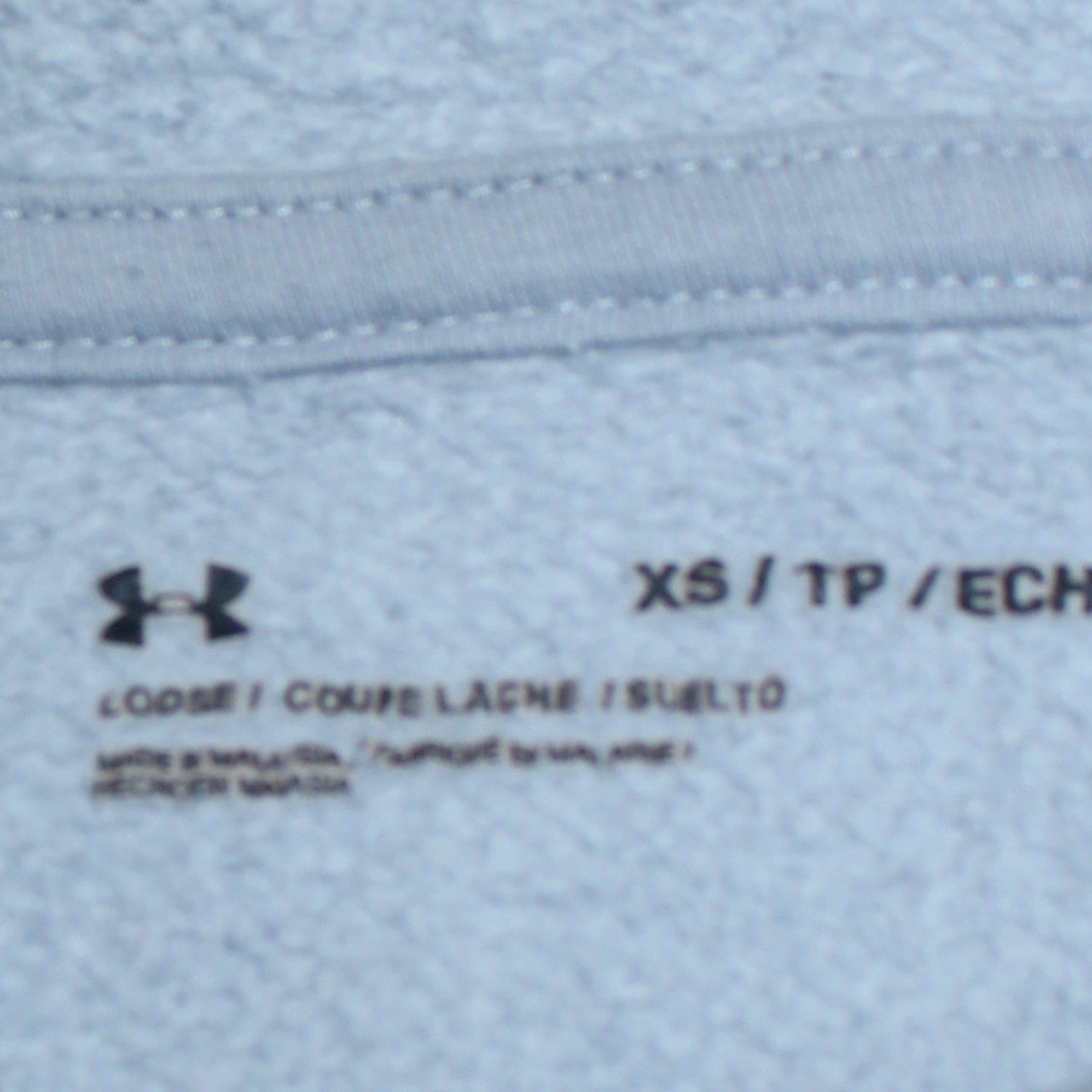 Under Armour Mens Blue XS Pullover Hoodie Cotton Blend