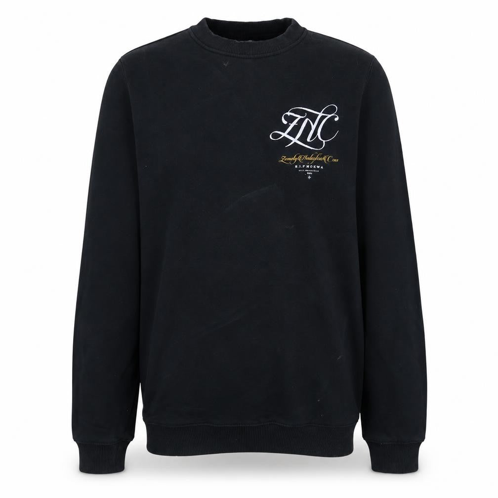 Miejski Sort Men's Black Graphic Print Pullover Sweatshirt M