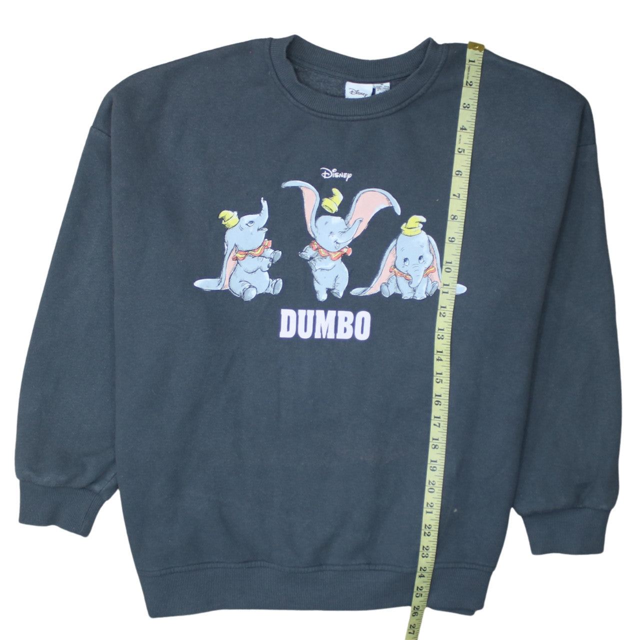 Disney Dumbo Black Sweatshirt Womens M 12/14 Crew Neck Pullover
