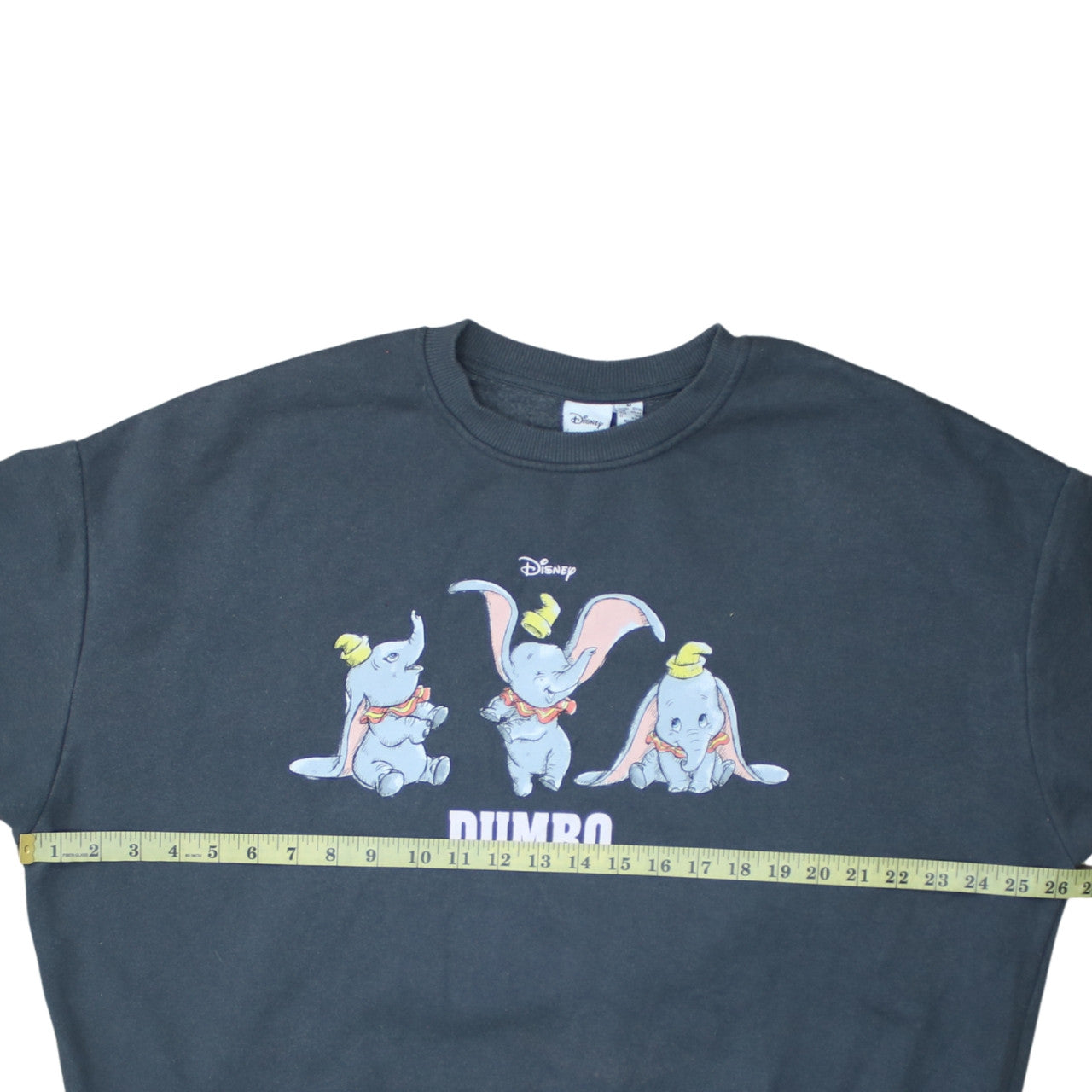Disney Dumbo Black Sweatshirt Womens M 12/14 Crew Neck Pullover