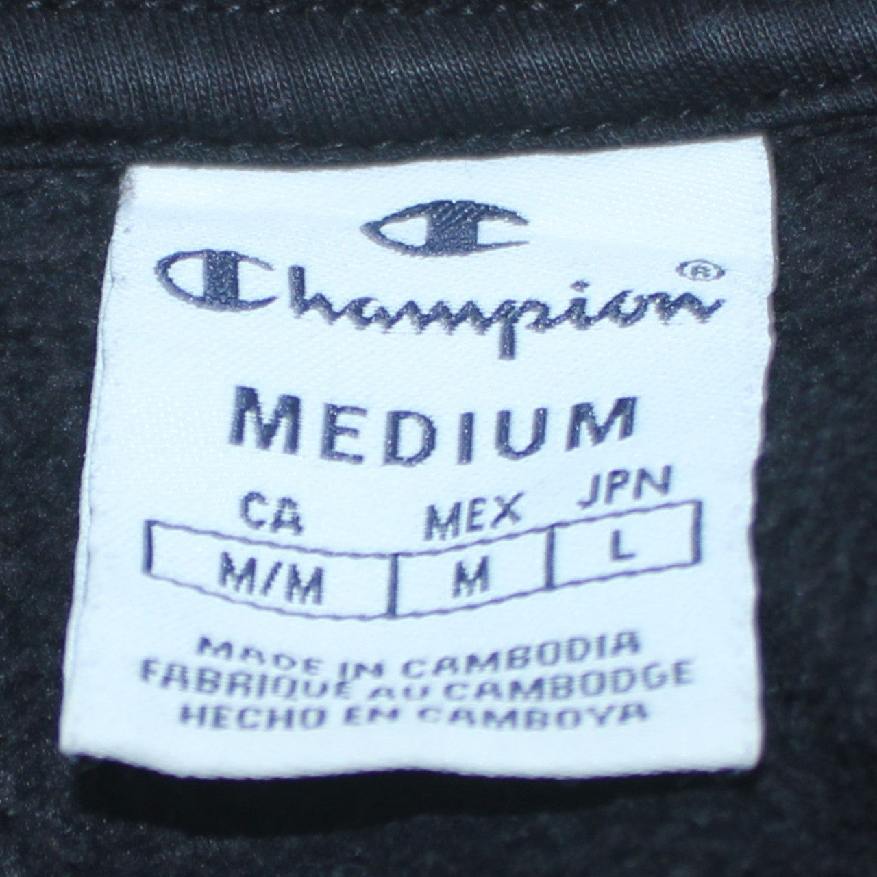 Champion Women Black Medium Pullover Hoodie with Logo Print