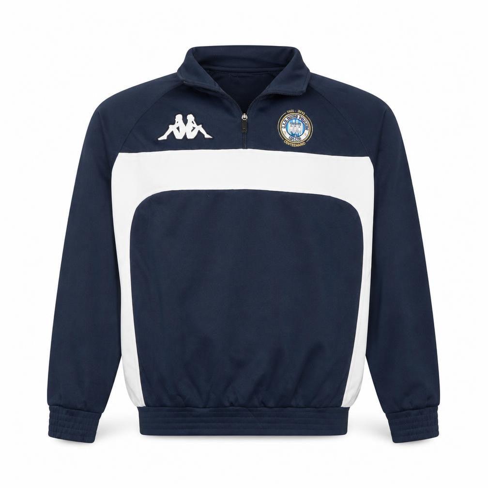 Kappa Men's Blue Football 1/4 Zip Sweatshirt Medium