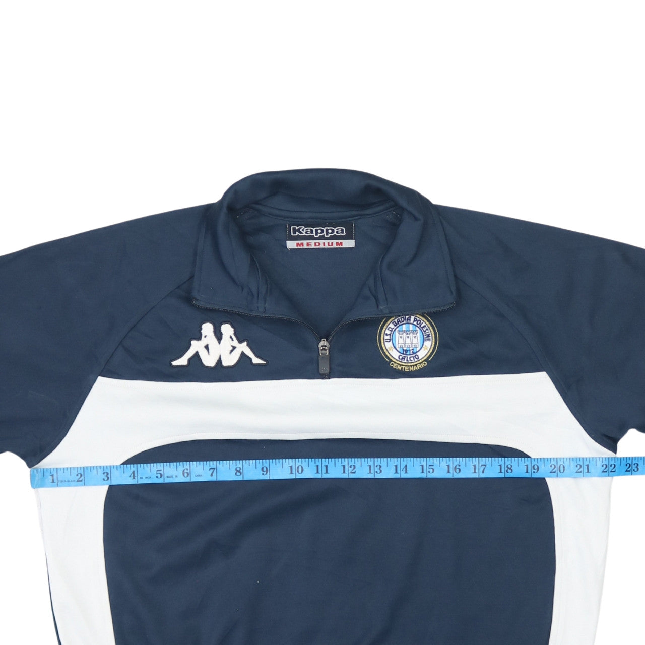 Kappa Men's Blue Football 1/4 Zip Sweatshirt Medium