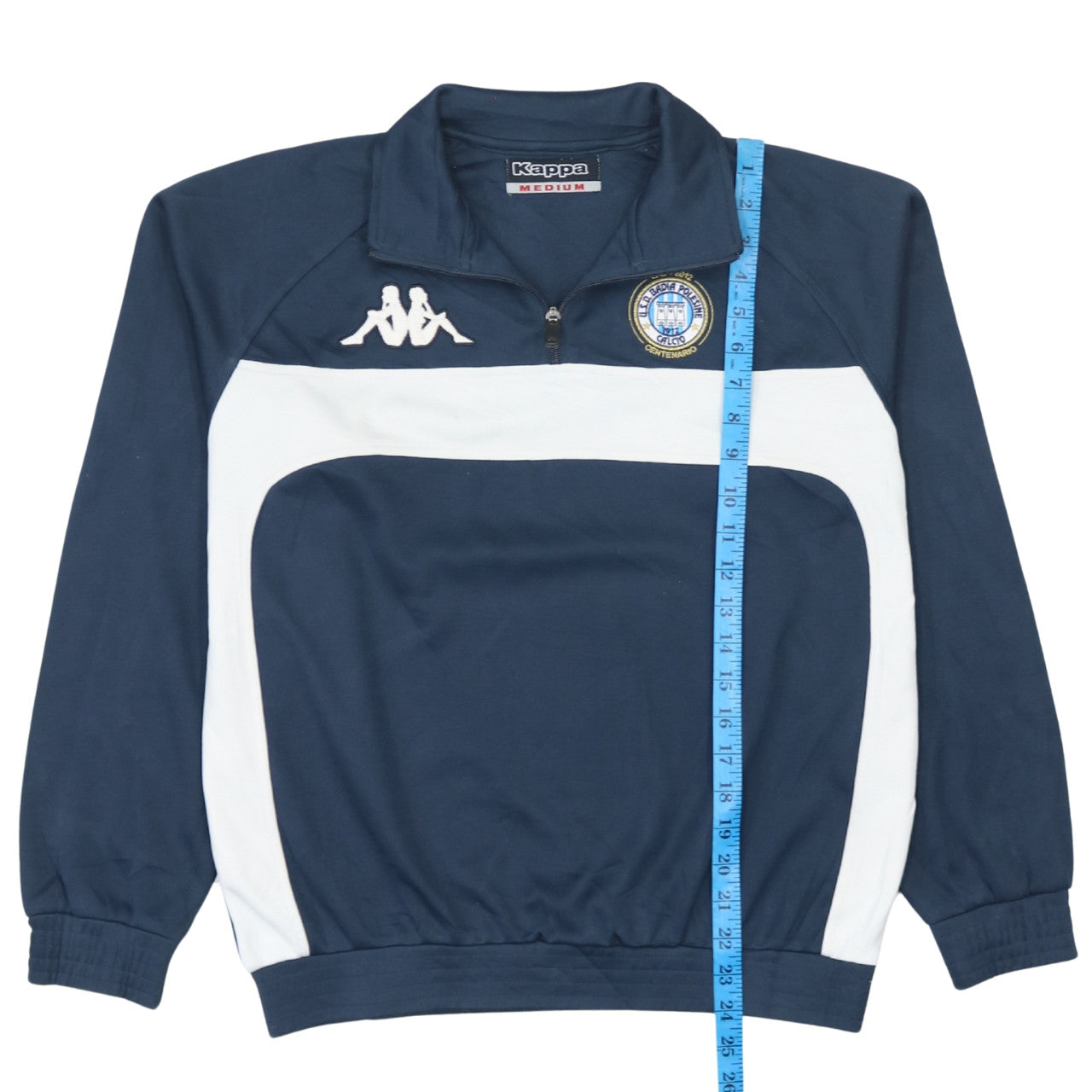 Kappa Men's Blue Football 1/4 Zip Sweatshirt Medium