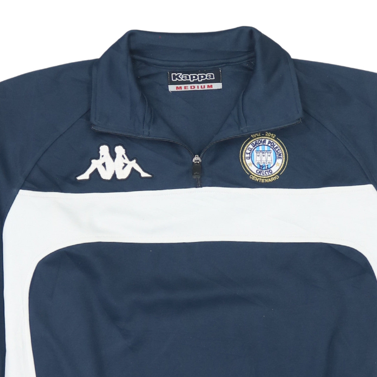 Kappa Men's Blue Football 1/4 Zip Sweatshirt Medium
