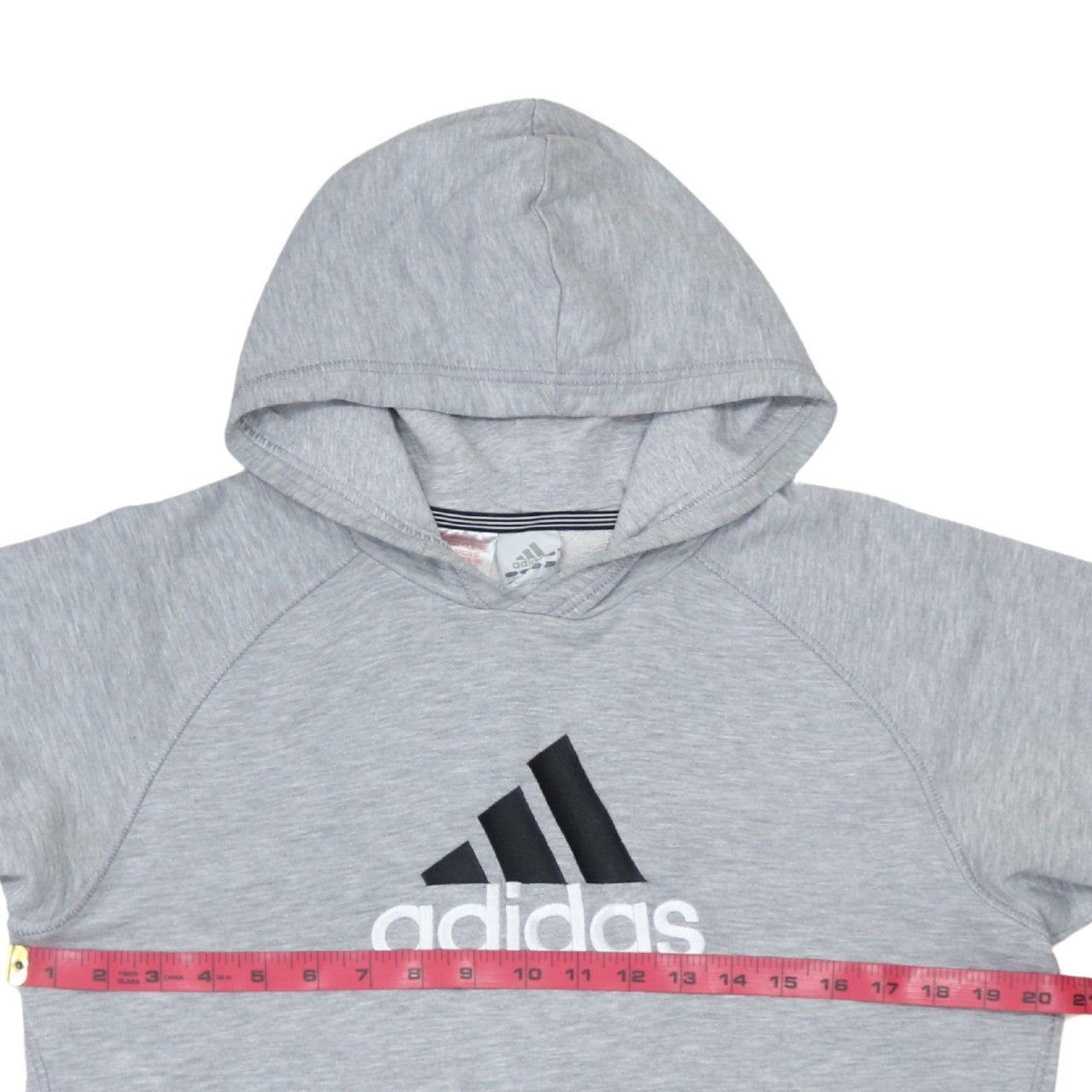 Adidas Boys Grey Pullover Hoodie - Size 10 Years, Fleece, Logo Print