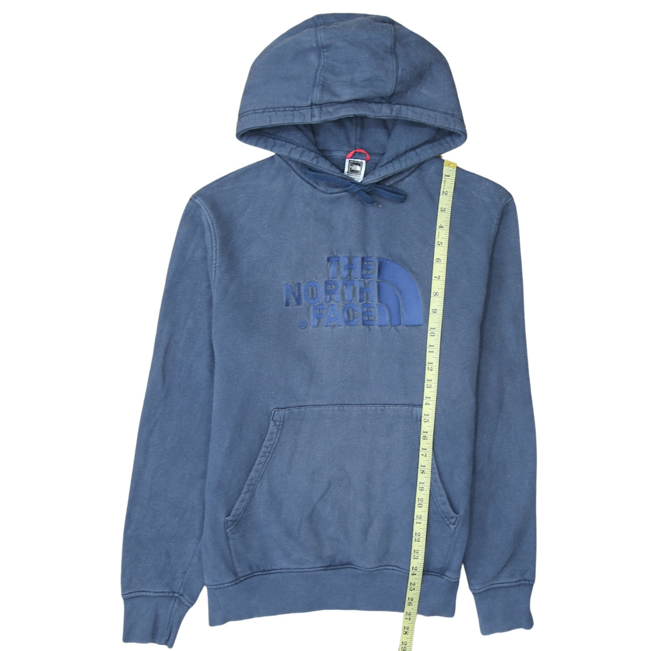 The North Face Men's Blue Pullover Hoodie Size M Embroidered Logo Cotton