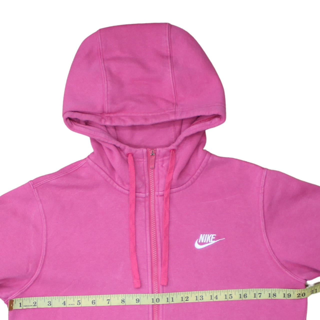 Nike Womens Pink Full Zip Fleece Hoodie Small Classic Fit