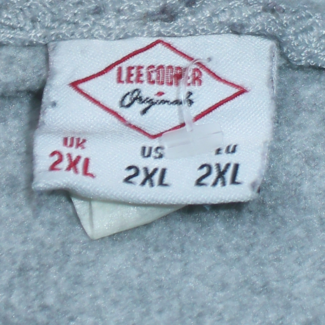 Lee Cooper Mens Grey 2XL Full Zip Hoodie