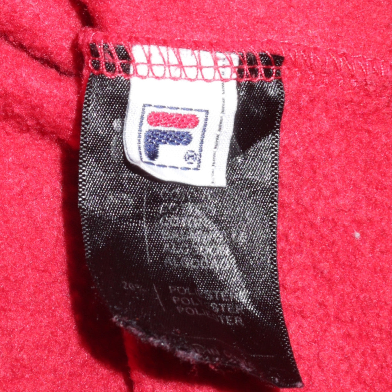 Fila Men's Red Crew Neck Logo Sweatshirt M Regular Fit