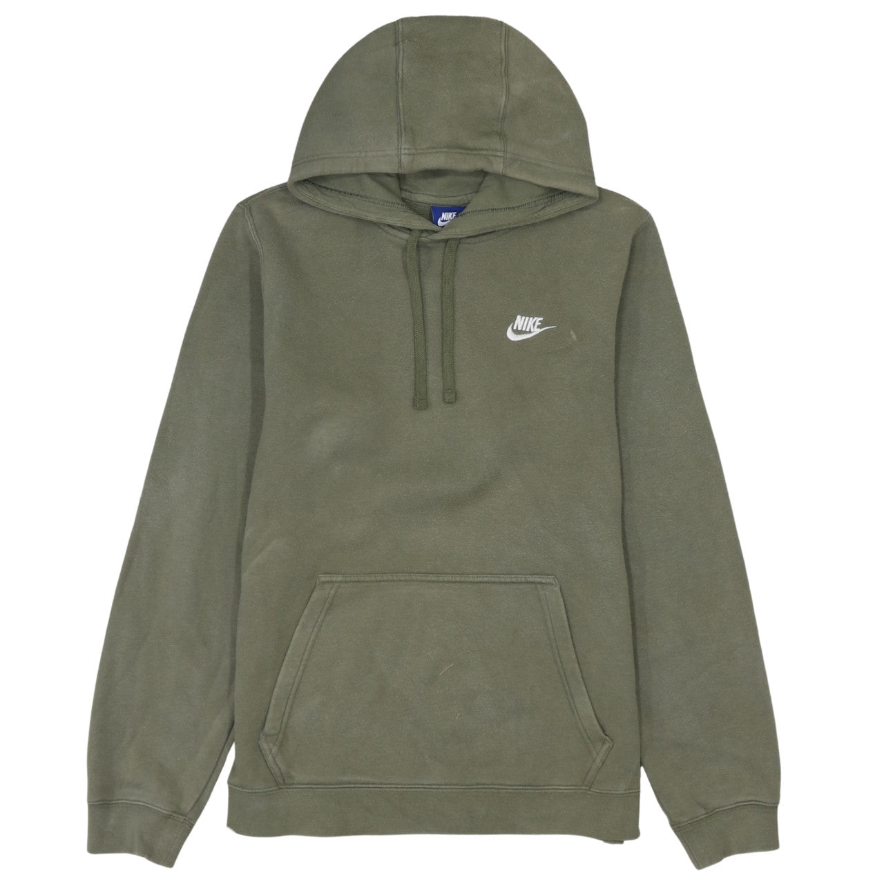 Nike Men's Green Pullover Hoodie Small Fleece Logo Sweatshirt