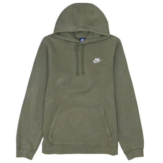 Nike Men's Green Pullover Hoodie Small Fleece Logo Sweatshirt