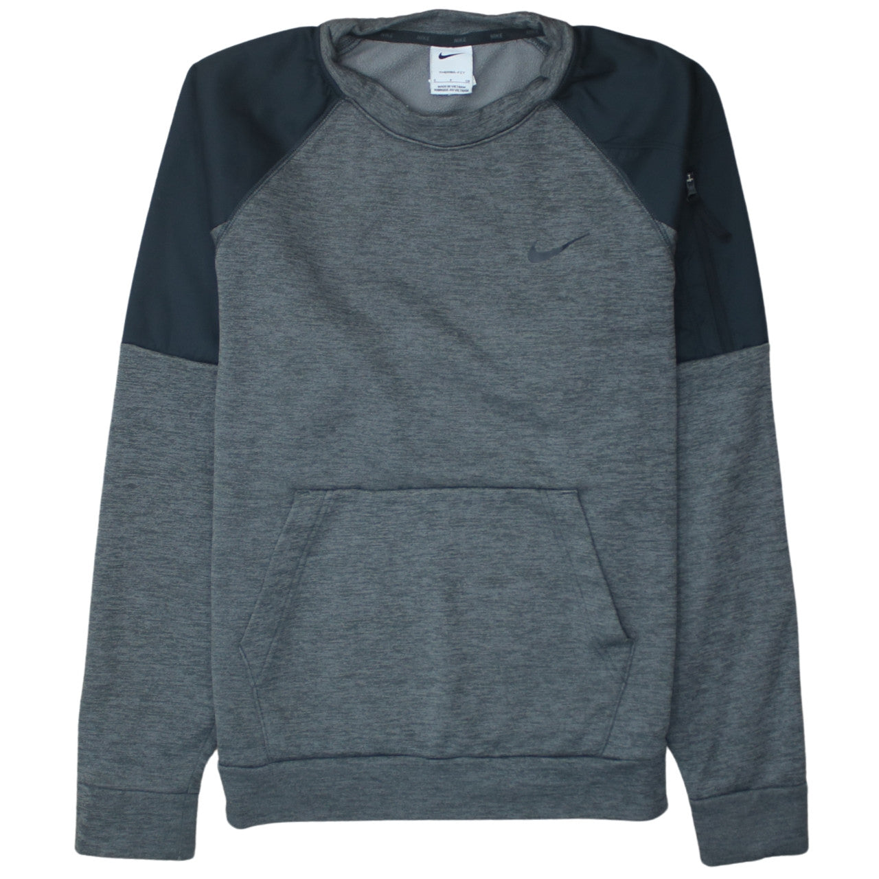 Nike Men's Grey Therma-Fit Pullover Sweatshirt Size S