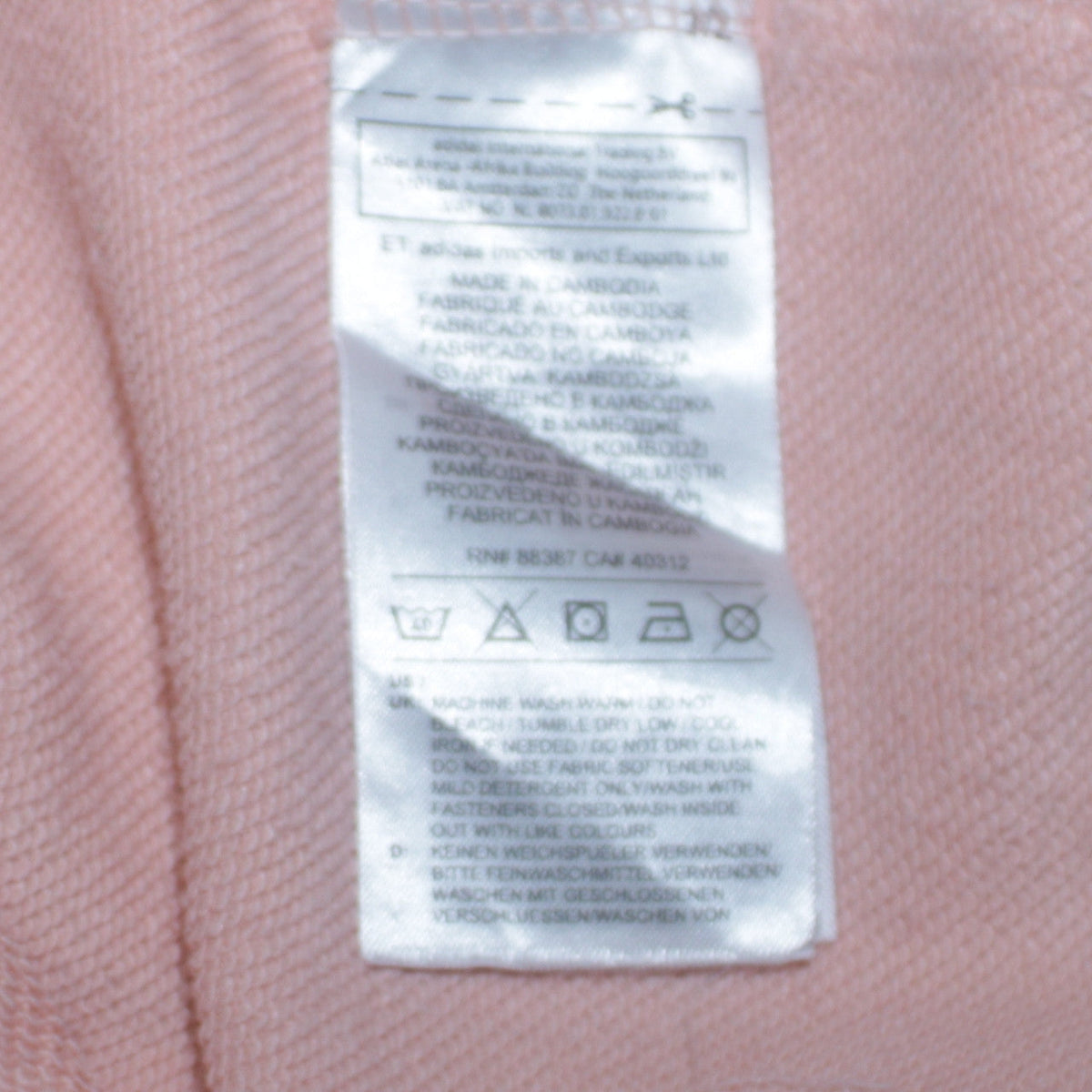 Adidas Girls Pink Full Zip Logo Hoodie 14-15 Years