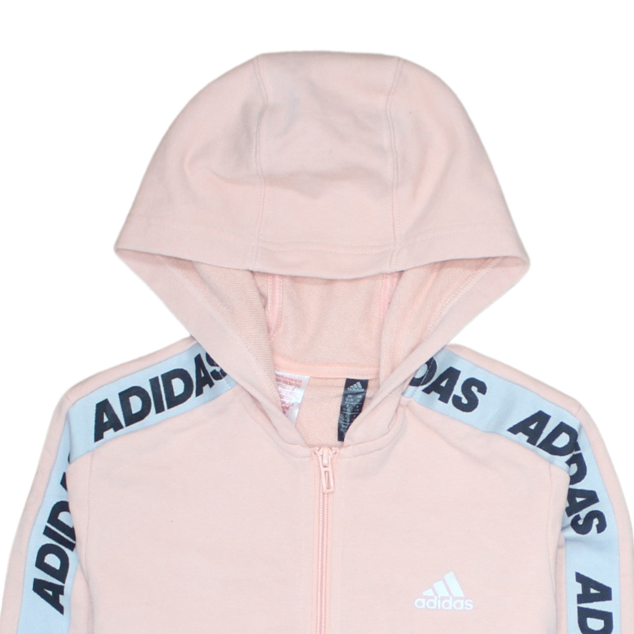 Adidas Girls Pink Full Zip Logo Hoodie 14-15 Years