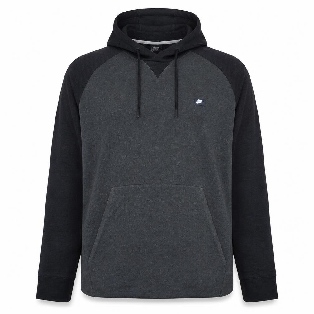 Nike Men's Grey 2XL Pullover Hoodie with Logo and Pocket
