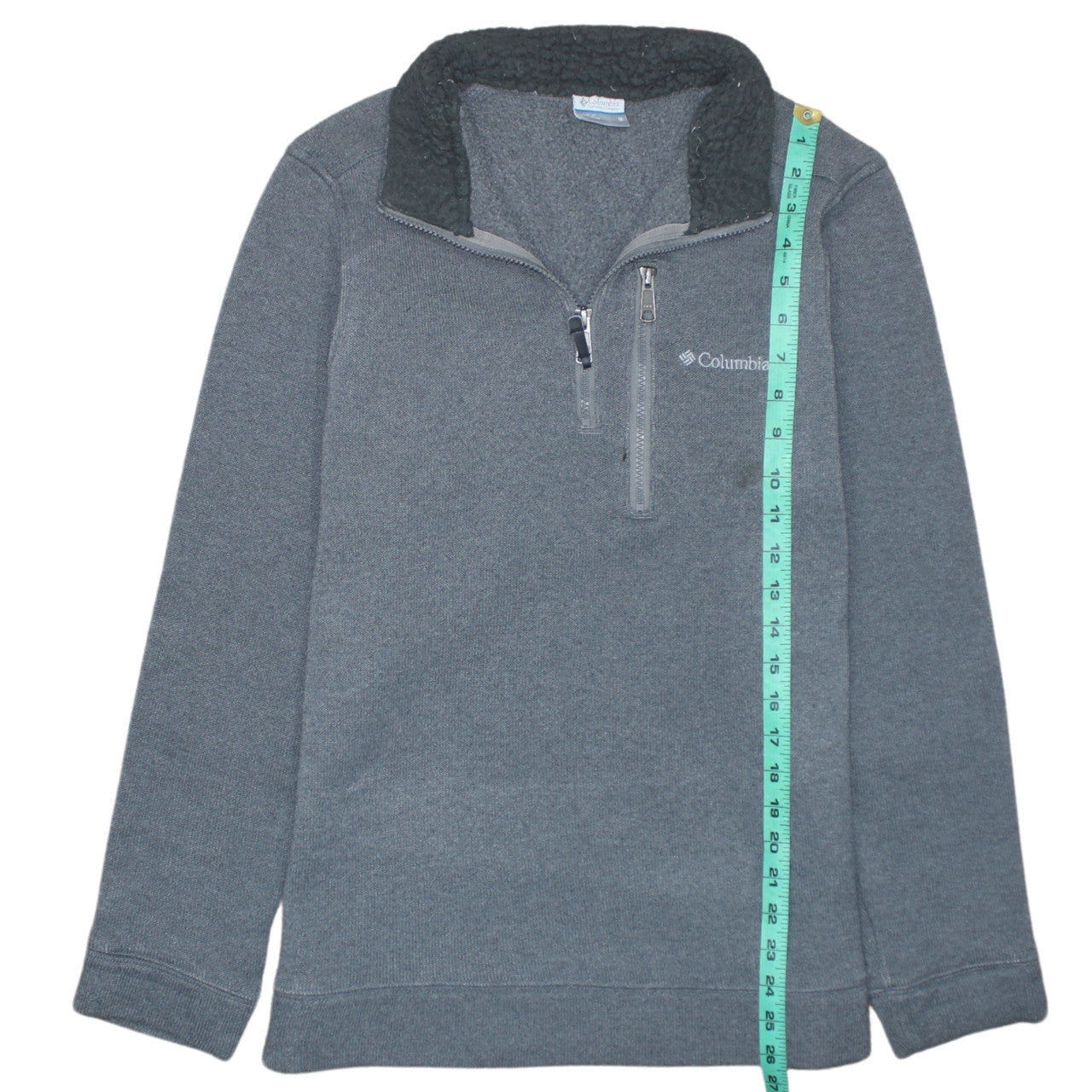 Columbia Men Grey 1/4 Zip Fleece Pullover Sweatshirt M Outdoor