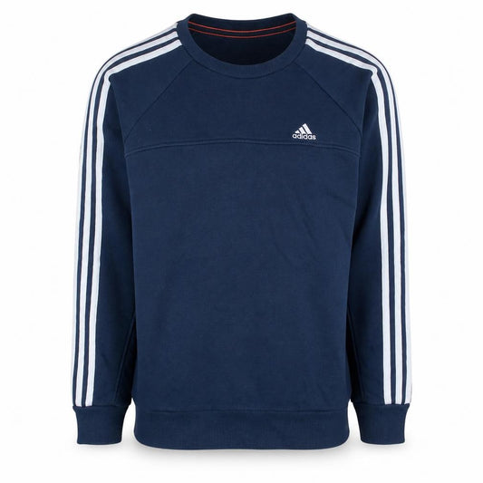 Adidas Mens Blue Essentials Performance Crew Neck Sweatshirt Small