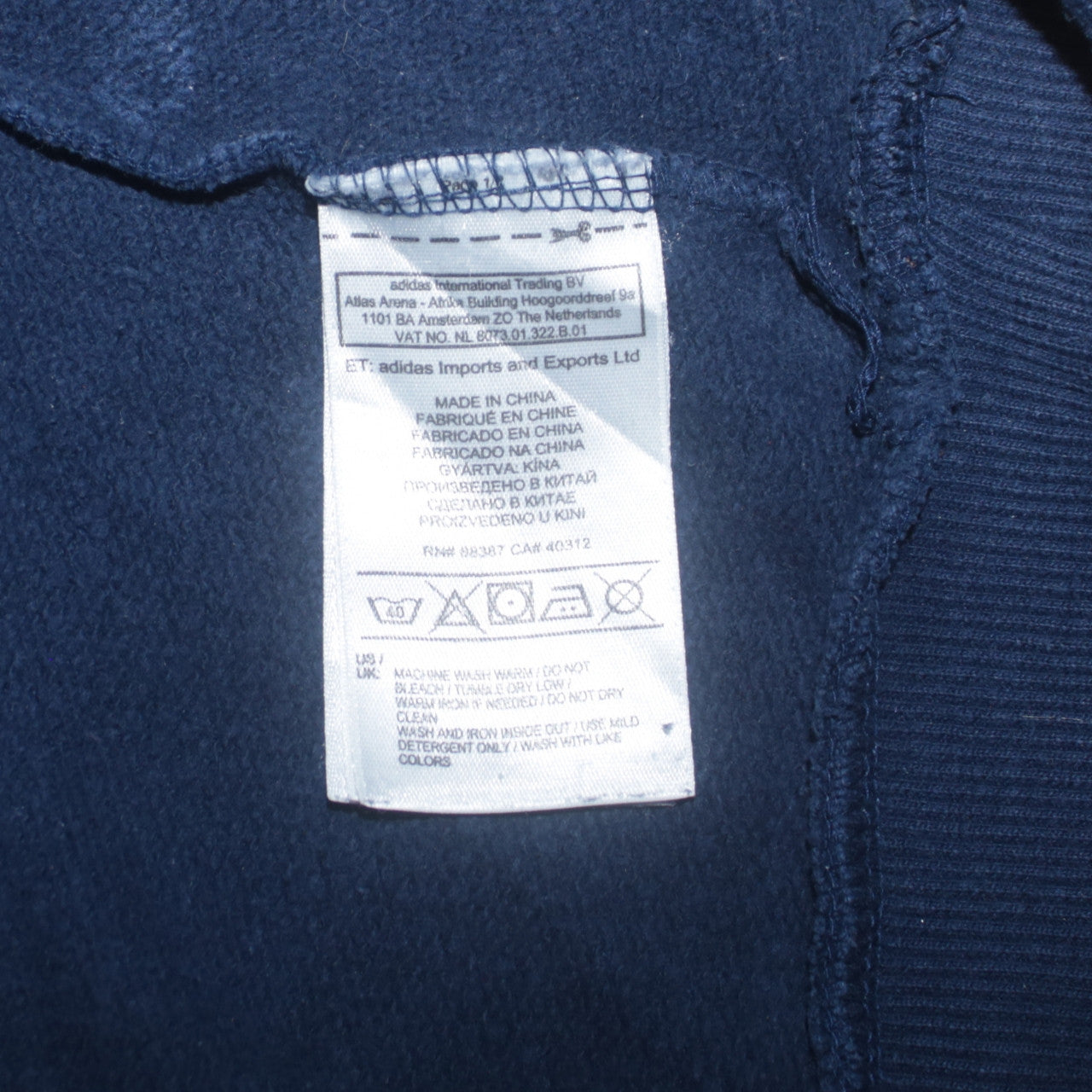 Adidas Mens Blue Essentials Performance Crew Neck Sweatshirt Small