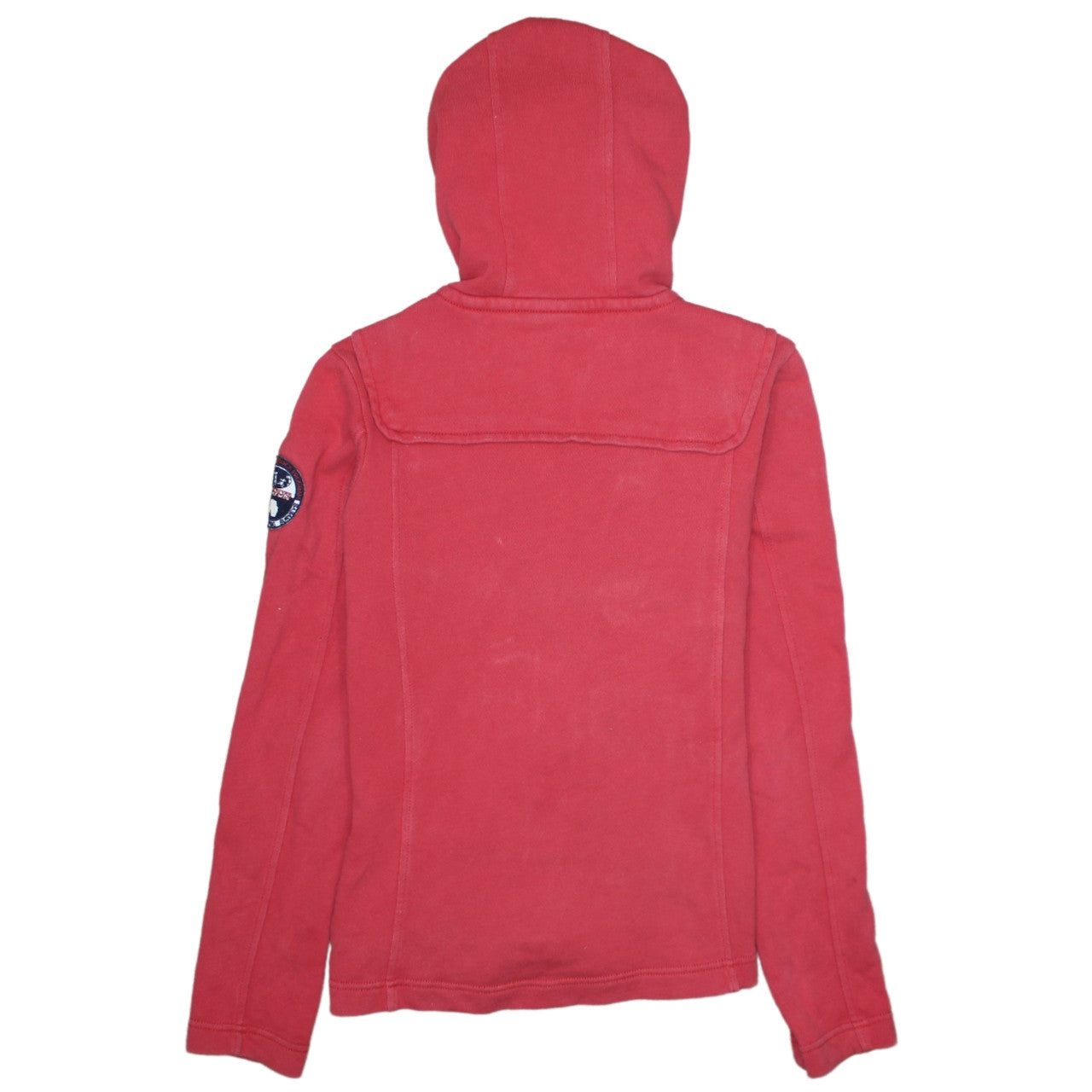 Napapijri Women Red Full Zip Hoodie Jacket with Toggle Detail Size S