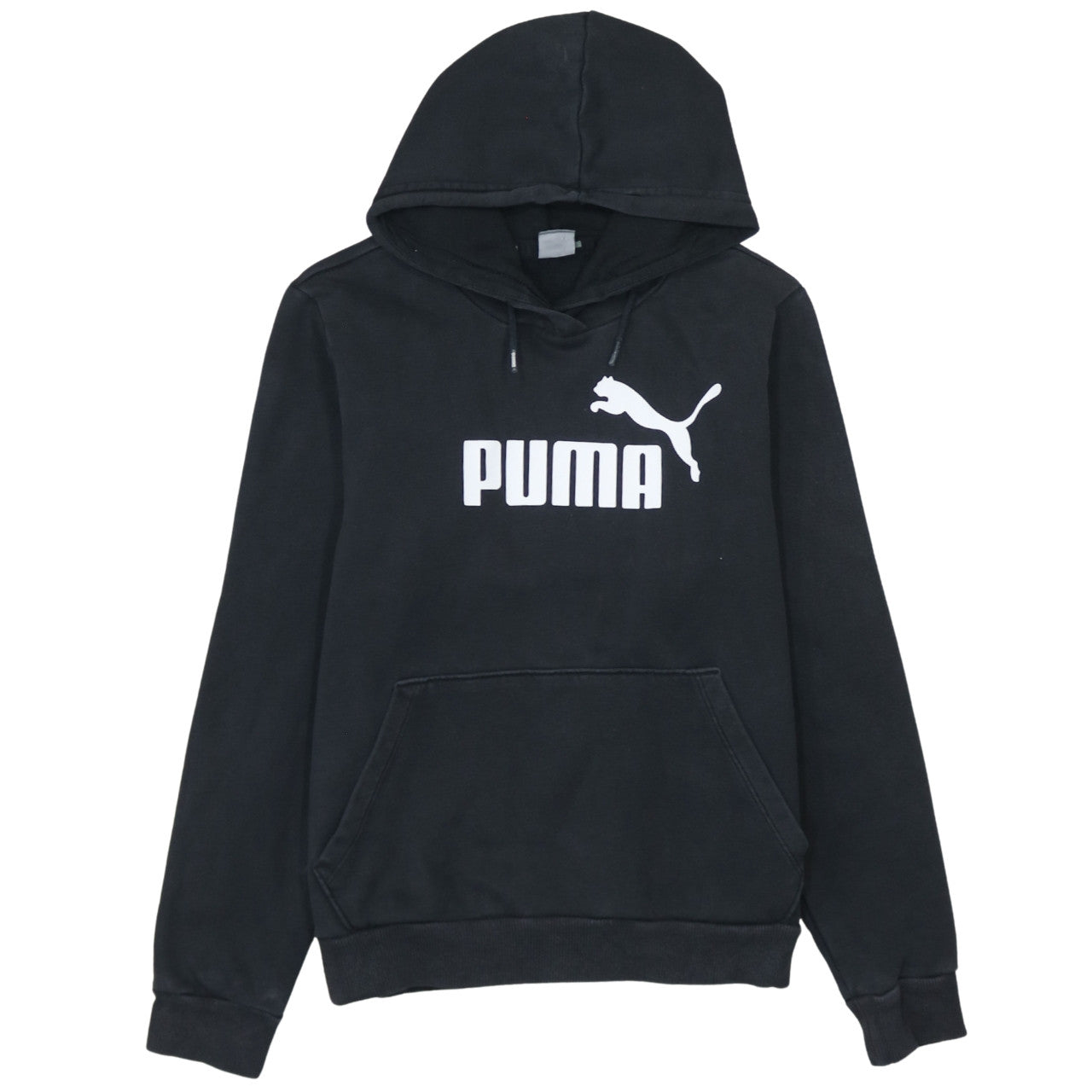 Puma Women's Black Pullover Hoodie Size 14 Cotton Logo Sportswear