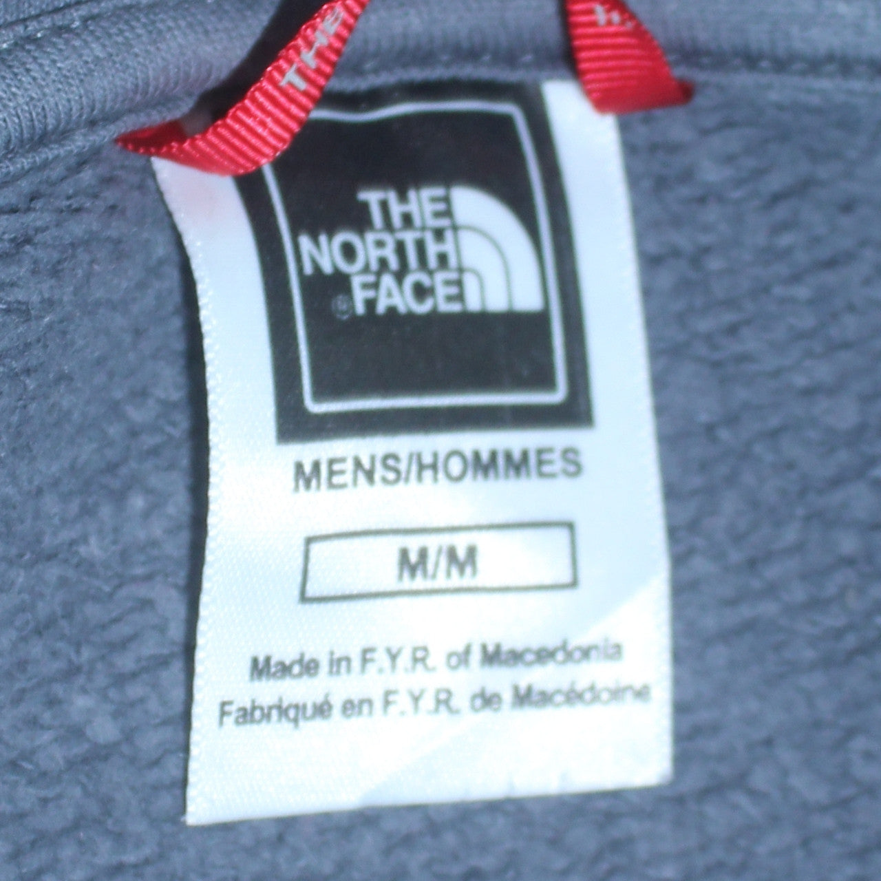 The North Face Mens Grey Pullover Hoodie M Logo Fleece Sweatshirt
