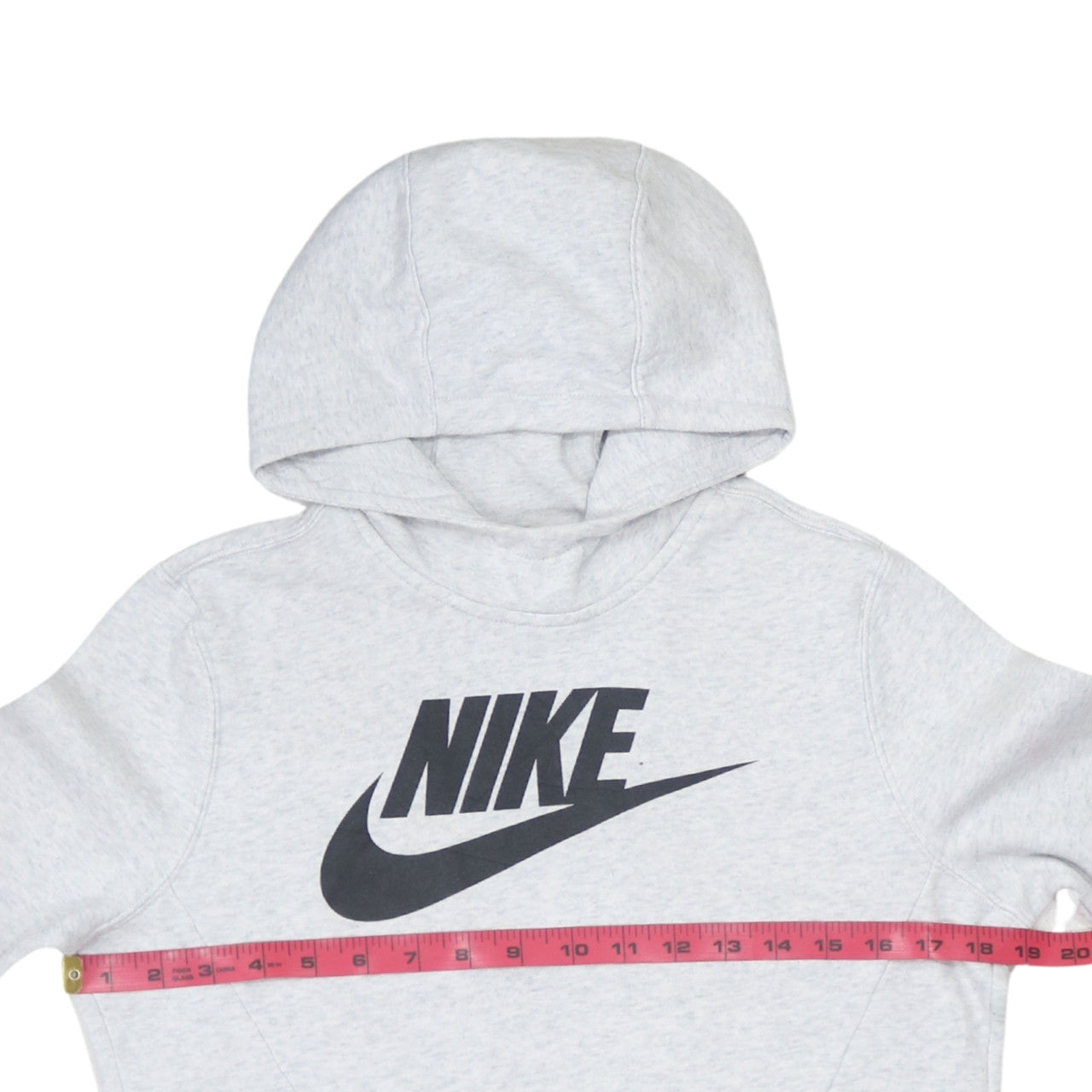 Nike Boys Grey Pullover Hoodie 12-13 Years Regular Fit Logo Print