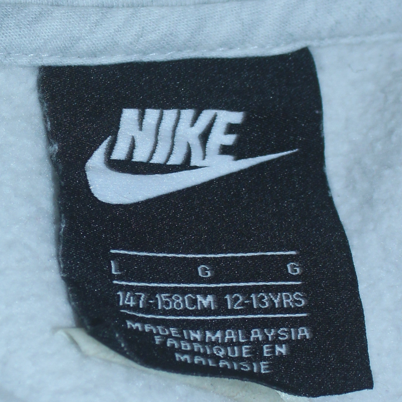 Nike Boys Grey Pullover Hoodie 12-13 Years Regular Fit Logo Print
