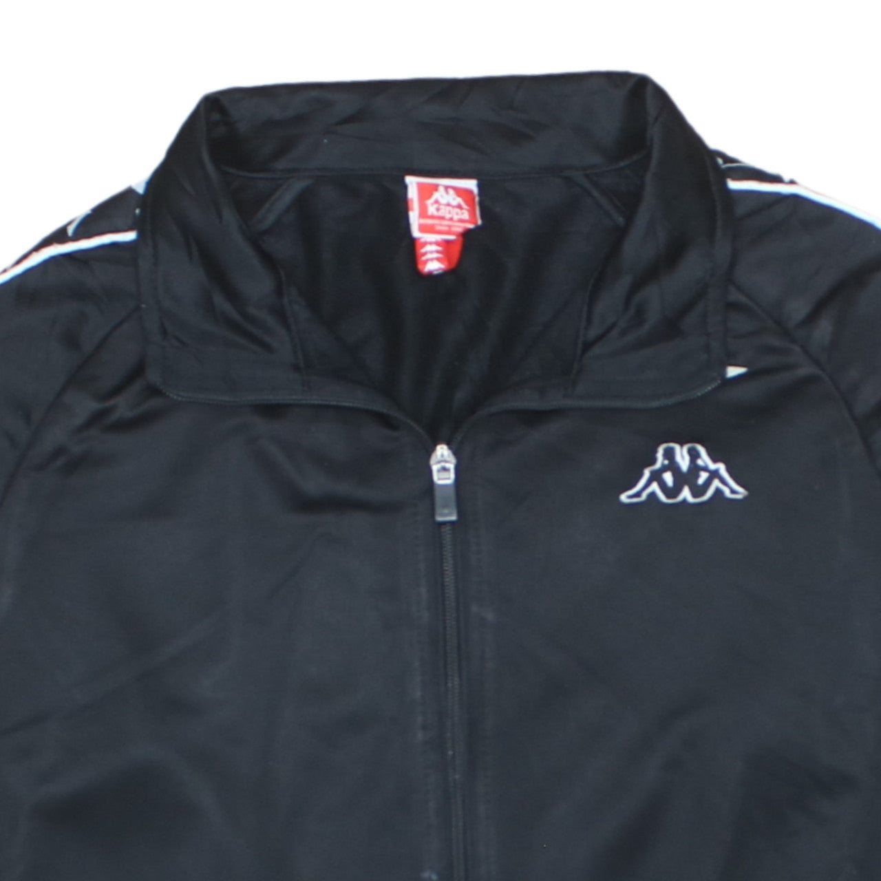 Kappa Men's Black Full Zip Track Sweatshirt Size M Polyester Sportswear